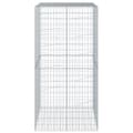 Miniatyrbillede 5 af 8: vidaXL gabionkurv med cover 100x100x200 cm galvaniseret jern