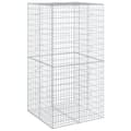 Miniatyrbillede 6 af 8: vidaXL gabionkurv med cover 100x100x200 cm galvaniseret jern