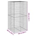 Miniatyrbillede 8 af 8: vidaXL gabionkurv med cover 100x100x200 cm galvaniseret jern
