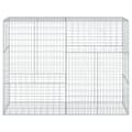 Miniatyrbilde 4 av 8: vidaXL Gabionkurv med deksel 200x50x150 cm galvanisert jern