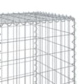 Miniatyrbilde 7 av 8: vidaXL Gabionkurv med deksel 200x50x150 cm galvanisert jern