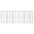 Miniatyrbilde 4 av 8: vidaXL Gabionkurv med deksel 550x100x200 cm galvanisert jern