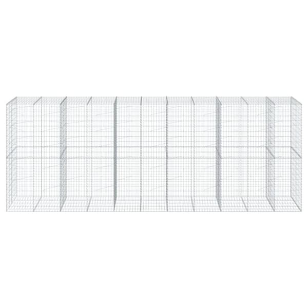 vidaXL Kivikori katolla 550x100x200 cm galvanoitu rauta