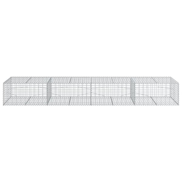 vidaXL Kivikori katolla 400x100x50 cm galvanoitu rauta