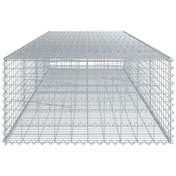 vidaXL Kivikori katolla 400x100x50 cm galvanoitu rauta