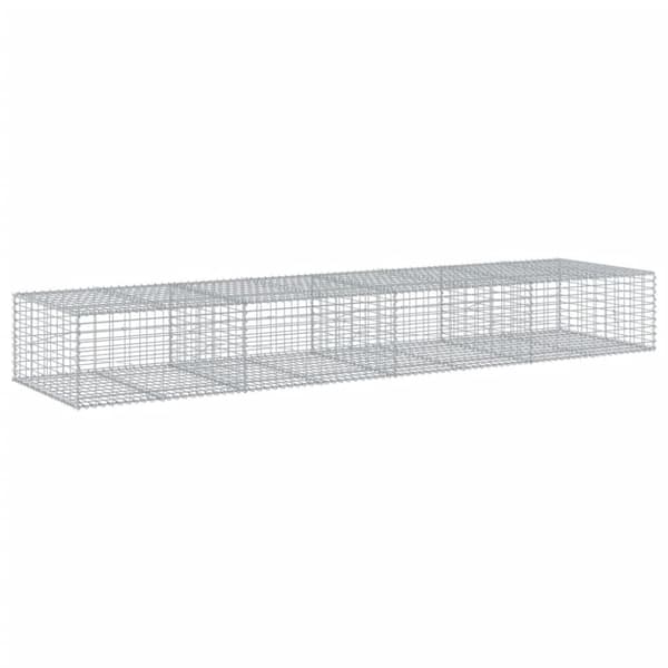 vidaXL Kivikori katolla 400x100x50 cm galvanoitu rauta