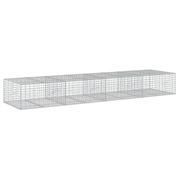 vidaXL Kivikori katolla 400x100x50 cm galvanoitu rauta