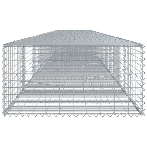 vidaXL Kivikori katolla 900x100x50 cm galvanoitu rauta