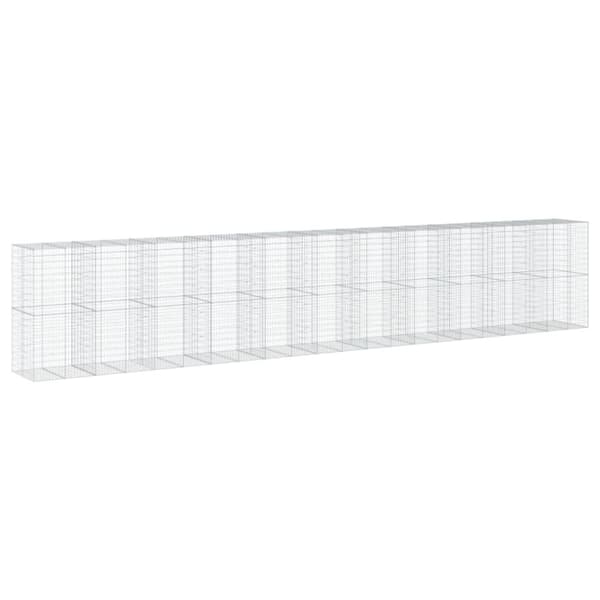 vidaXL Kivikori katolla 1100x100x200 cm galvanoitu rauta