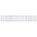 Miniatyrbillede 4 af 8: vidaXL gabionkurv med cover 700x50x100 cm galvaniseret jern