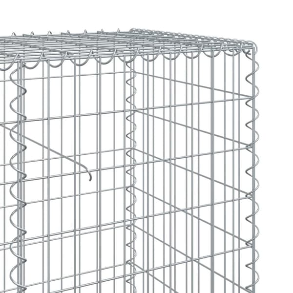vidaXL gabionkurv med cover 700x50x100 cm galvaniseret jern