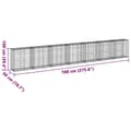 Miniatyrbillede 8 af 8: vidaXL gabionkurv med cover 700x50x100 cm galvaniseret jern