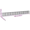 Miniatyrbillede 8 af 8: vidaXL gabionkurv med cover 1200x50x100 cm galvaniseret jern