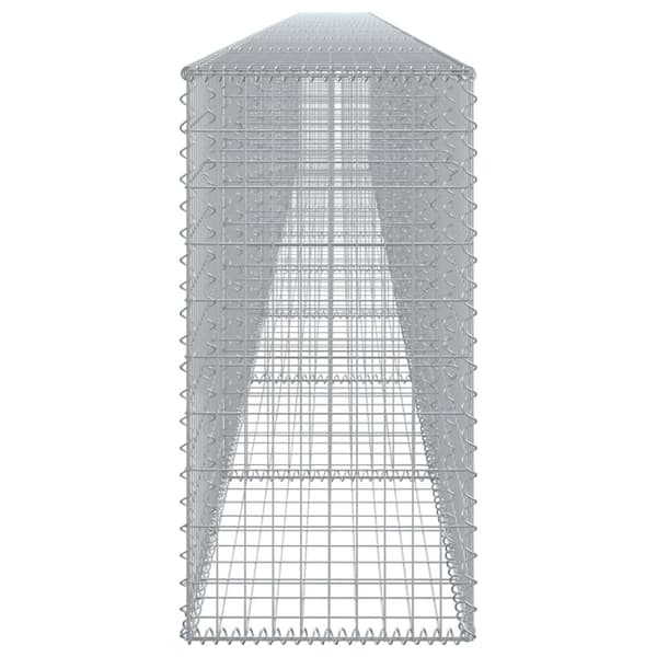 vidaXL gabionkurv med cover 900x50x100 cm galvaniseret jern