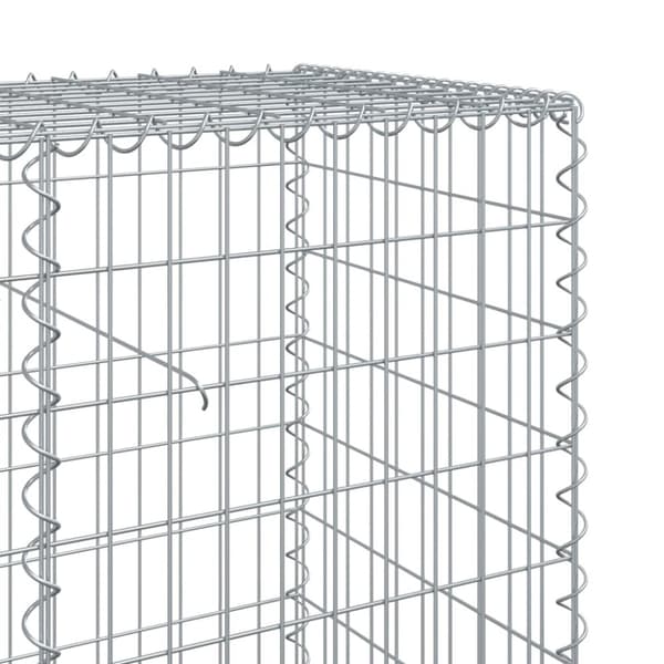 vidaXL gabionkurv med cover 900x50x100 cm galvaniseret jern