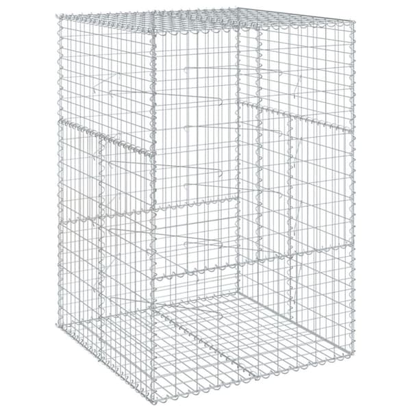 vidaXL Gabionkurv med deksel 100x100x150 cm galvanisert jern