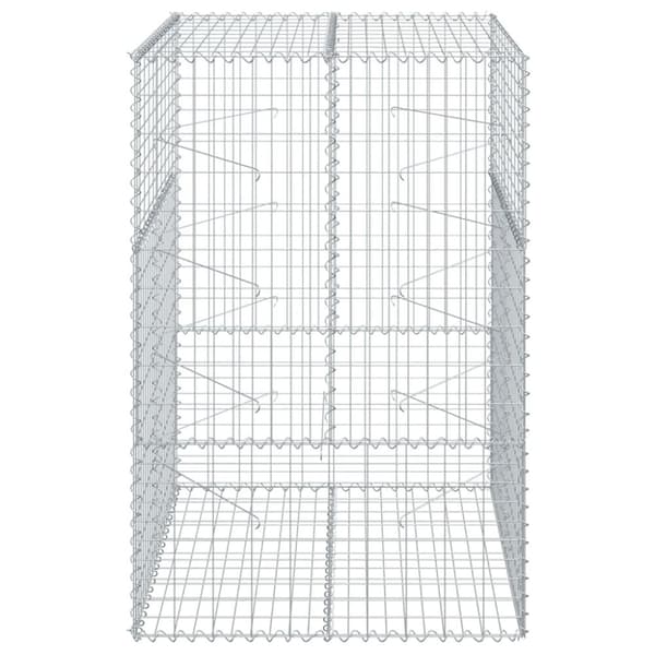 vidaXL Gabionkurv med deksel 100x100x150 cm galvanisert jern