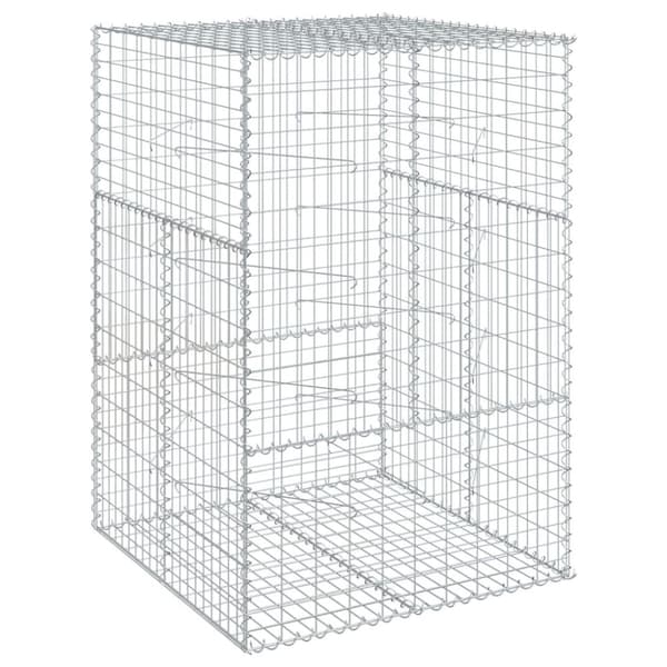 vidaXL Gabionkurv med deksel 100x100x150 cm galvanisert jern
