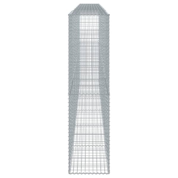 vidaXL gabionkurv med cover 600x50x200 cm galvaniseret jern