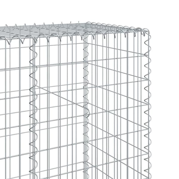 vidaXL gabionkurv med cover 300x50x200 cm galvaniseret jern