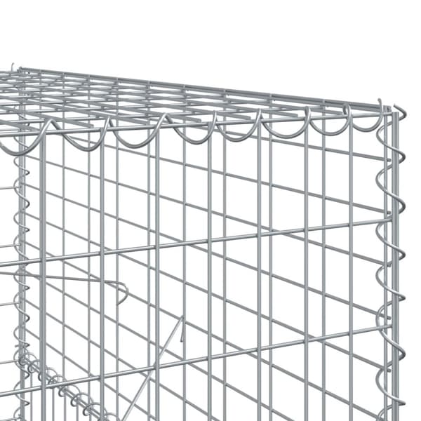 vidaXL gabionkurv med cover 800x100x150 cm galvaniseret jern