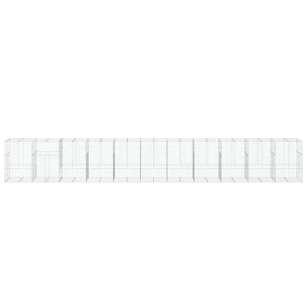 vidaXL Kivikori katolla 1100x100x150 cm galvanoitu rauta