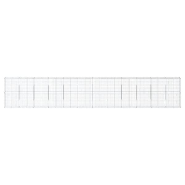 vidaXL Gabionkurv med deksel 1200x50x200 cm galvanisert jern