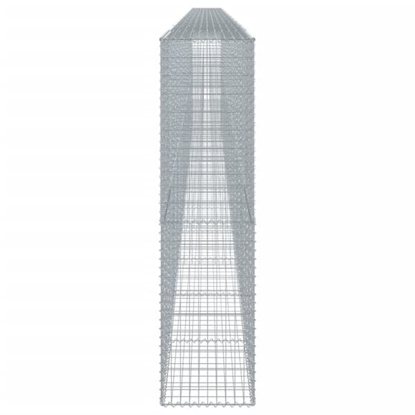 vidaXL Gabionkurv med deksel 1200x50x200 cm galvanisert jern