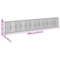 Miniatyrbilde 8 av 8: vidaXL Gabionkurv med deksel 1200x50x200 cm galvanisert jern