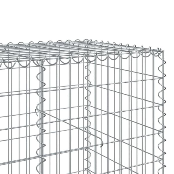 vidaXL Gabionkorg med skydd 1100x100x100 cm galvaniserat järn