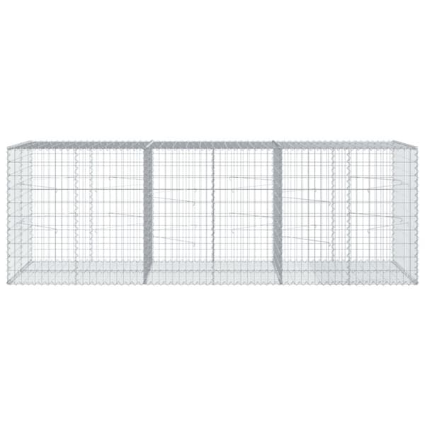 vidaXL Gabionkorg med skydd 300x100x100 cm galvaniserat järn