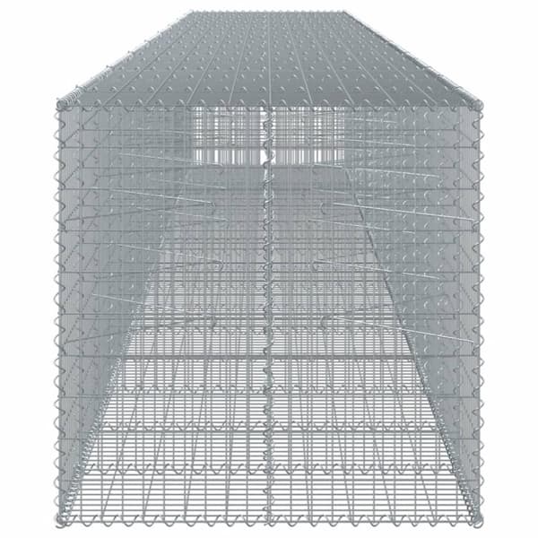 vidaXL Gabionkurv med deksel 850x100x100 cm galvanisert jern