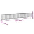 Miniatyrbillede 8 af 8: vidaXL gabionkurv med cover 750x100x100 cm galvaniseret jern