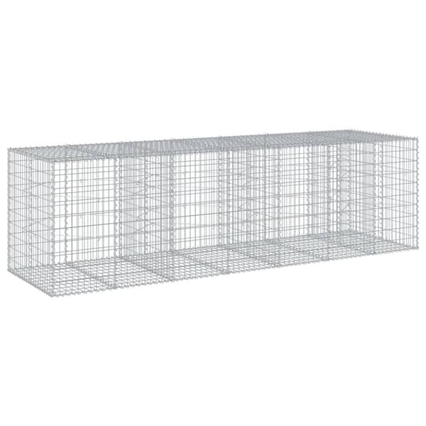 vidaXL Kivikori katolla 350x100x100 cm galvanoitu rauta