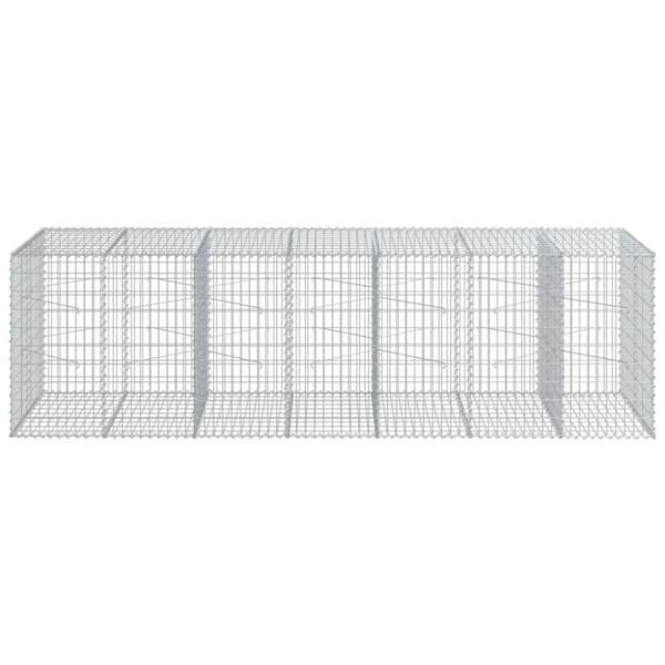 vidaXL Kivikori katolla 350x100x100 cm galvanoitu rauta