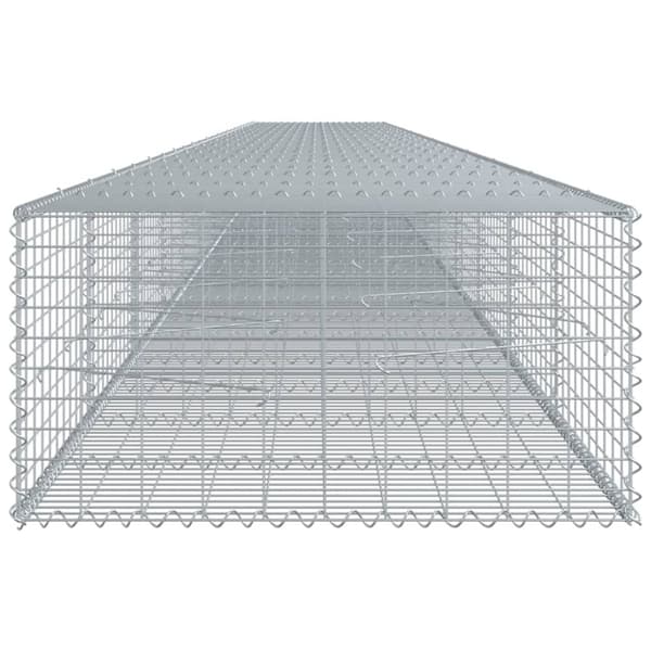 vidaXL Kivikori katolla 1200x100x50 cm galvanoitu rauta