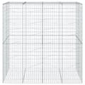 Miniatyrbillede 4 af 8: vidaXL gabionkurv med cover 200x100x200 cm galvaniseret jern