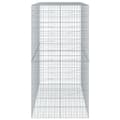 Miniatyrbillede 5 af 8: vidaXL gabionkurv med cover 200x100x200 cm galvaniseret jern