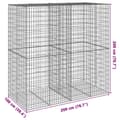 Miniatyrbillede 8 af 8: vidaXL gabionkurv med cover 200x100x200 cm galvaniseret jern