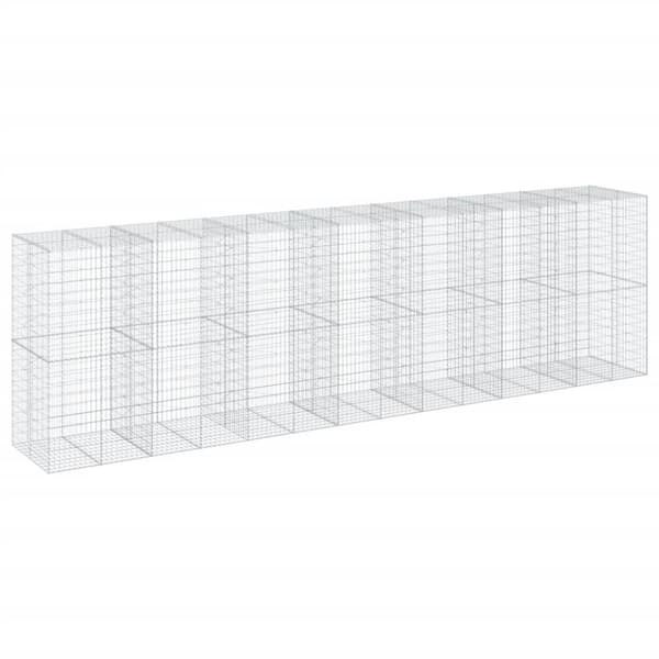 vidaXL Kivikori katolla 700x100x200 cm galvanoitu rauta