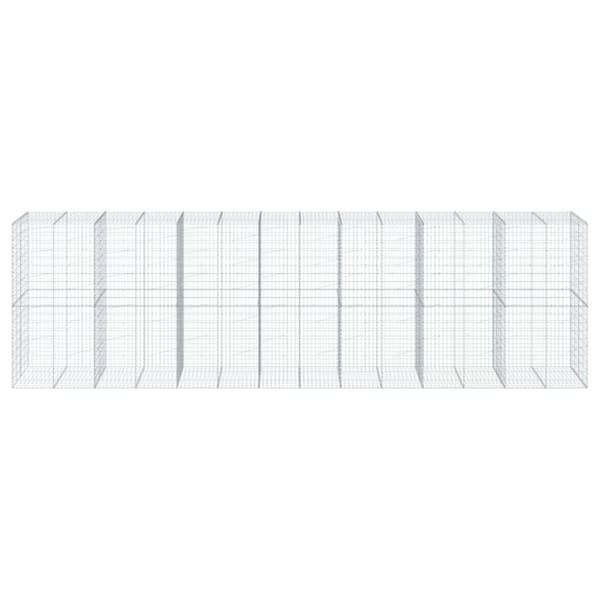 vidaXL Kivikori katolla 700x100x200 cm galvanoitu rauta