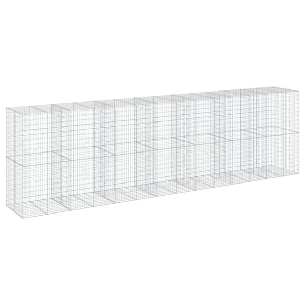 vidaXL Kivikori katolla 700x100x200 cm galvanoitu rauta