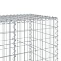 Miniatyrbilde 7 av 8: vidaXL Gabionkurv med deksel 450x100x100 cm galvanisert jern