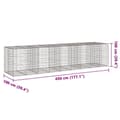 Miniatyrbilde 8 av 8: vidaXL Gabionkurv med deksel 450x100x100 cm galvanisert jern