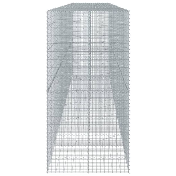 vidaXL Gabionkurv med deksel 700x100x200 cm galvanisert jern