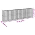 Miniatyrbilde 8 av 8: vidaXL Gabionkurv med deksel 700x100x200 cm galvanisert jern