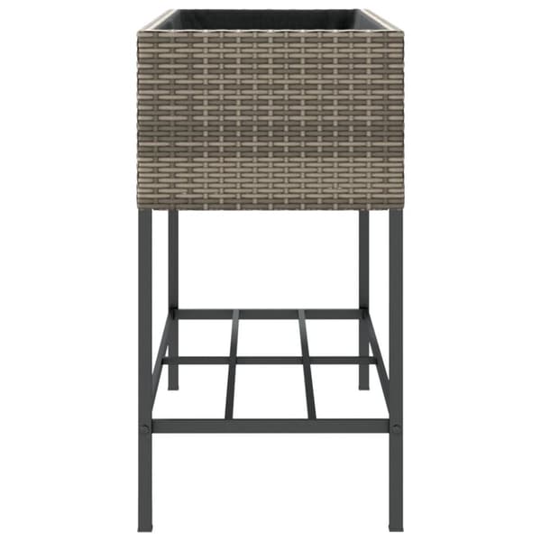 vidaXL Plantekasser med hylle 2 stk grå 90x40x75 cm polyrotting