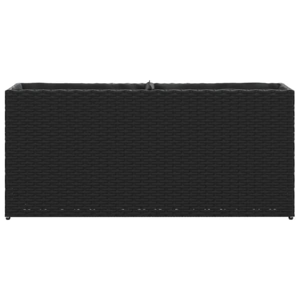 vidaXL Plantekasser med 2 potter 2 stk svart 90x20x40 cm polyrotting