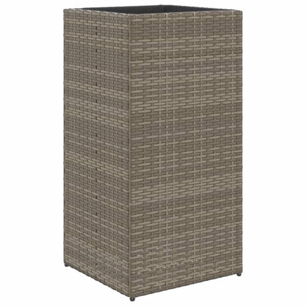 vidaXL plantekasser 2 stk. 40x40x80 cm polyrattan grå