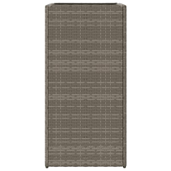 vidaXL plantekasser 2 stk. 40x40x80 cm polyrattan grå